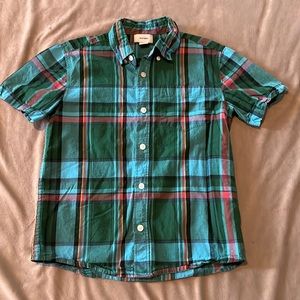 Boys Button Down Plaid Shirt